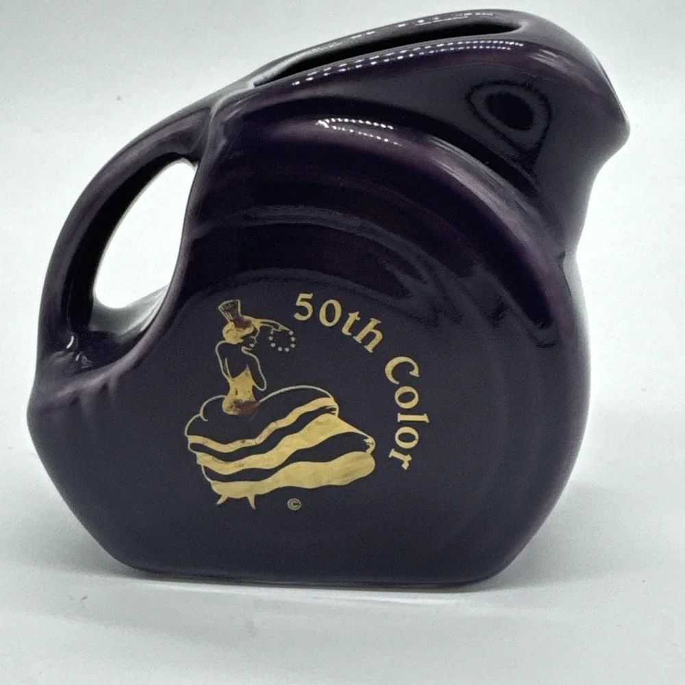 Fiesta Ware 2018 Mulberry 50th Mini Disc Pitcher Dancing Lady #1